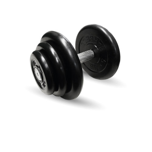 Гантель неразборная черная "Профи" 18.5 кг MB Barbell MB-FdbM-B18,5
