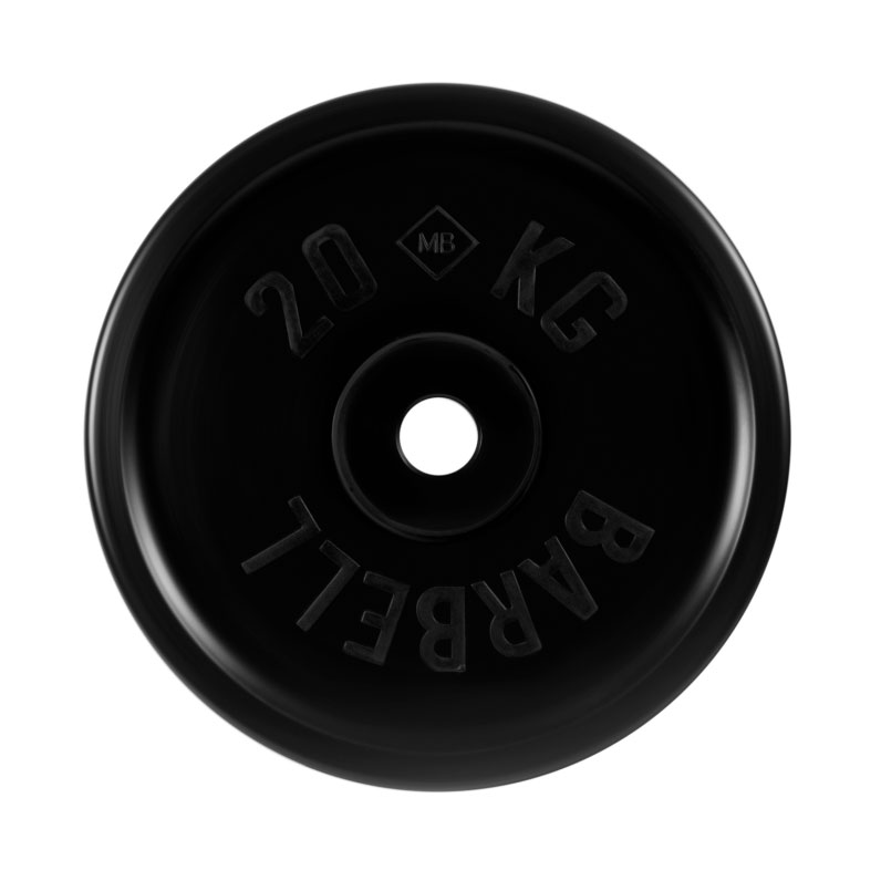 Диск обрезиненный, черный, евро-классик MB Barbell MB-PltBE-20