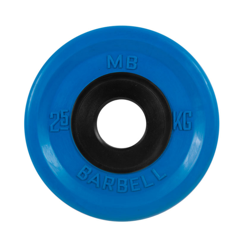Диск обрезиненный, синий, евро-классик MB Barbell MB-PltCE-2,5