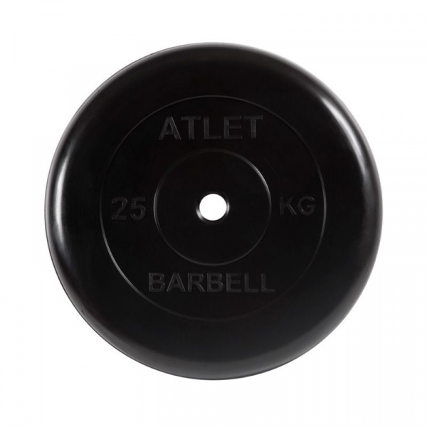 Диск обрезиненный Atlet, 25 кг 26 мм MB Barbell MB-AtletB26-25