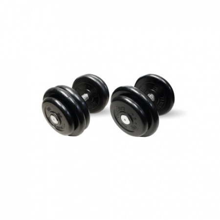 Гантель неразборная черная "Профи" 66 кг MB Barbell MB-FdbM-B66