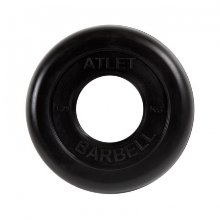 Диск обрезиненный Atlet, 1,25 кг 51 мм MB Barbell MB-AtletB51-1,25