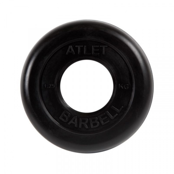 Диск обрезиненный Atlet, 1,25 кг 51 мм MB Barbell MB-AtletB51-1,25